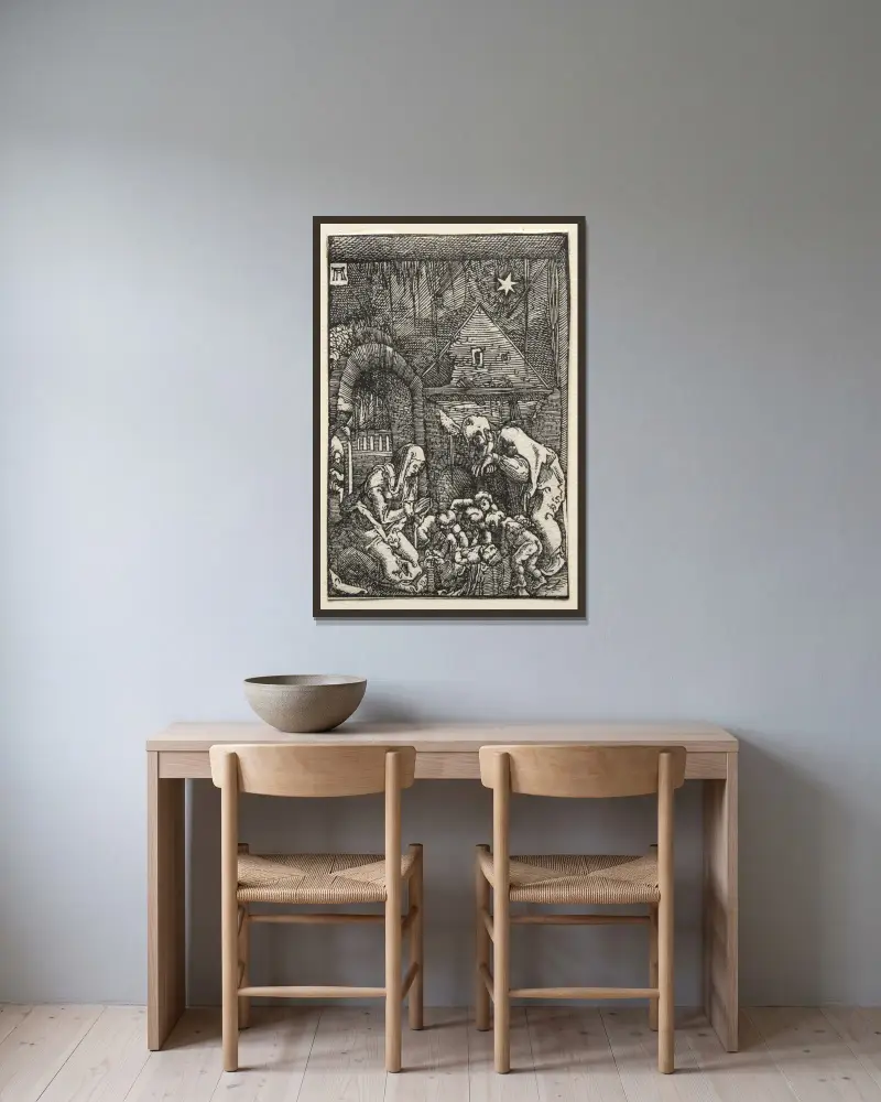 Narození Páně, Albrecht Altdorfer v rámu na stěně