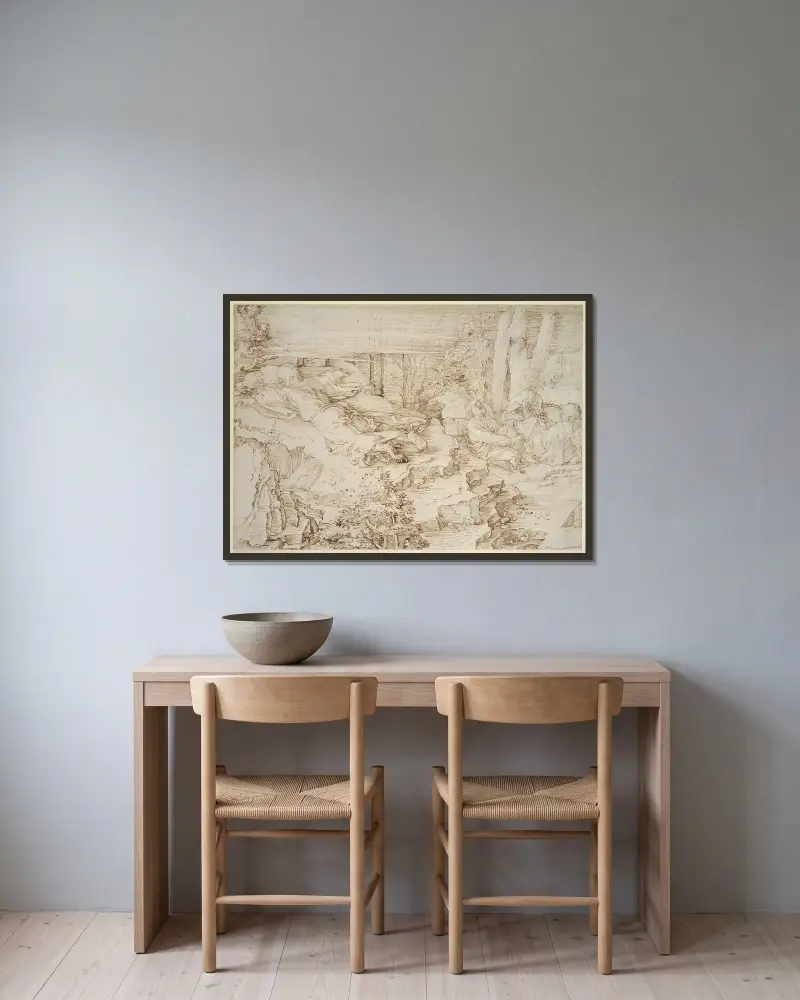 Modlitwa w Ogrójcu, 1521, Albrecht Dürer w ramie na ścianie