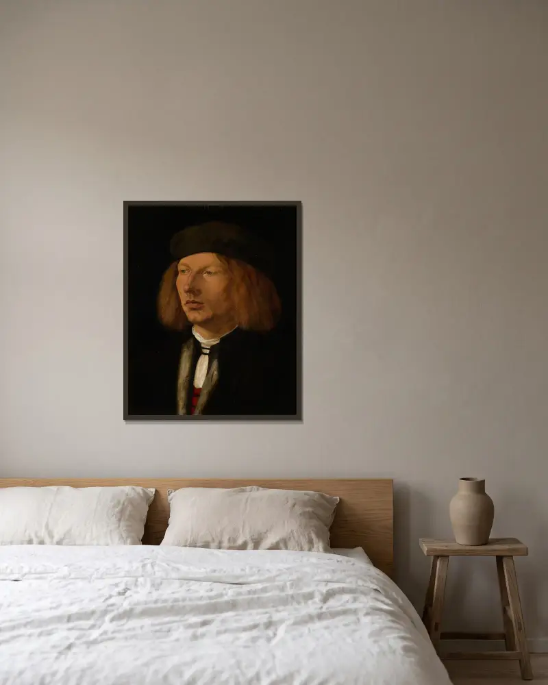 Burkhard Von Speyer av Albrecht Dürer inramad på en vägg