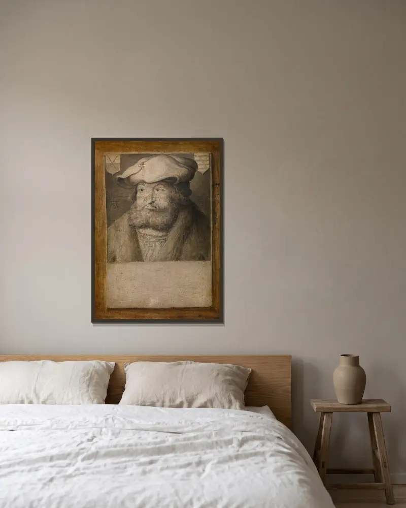 Fredrik III, kurfurste av Sachsen av Albrecht Dürer inramad på en vägg