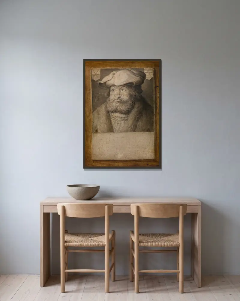 Fredrik III, kurfurste av Sachsen av Albrecht Dürer inramad på en vägg