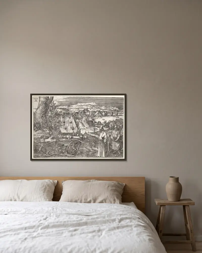 Landschaft mit Kanone, 1518 – Nr. 1 von Albrecht Dürer gerahmt an einer Wand