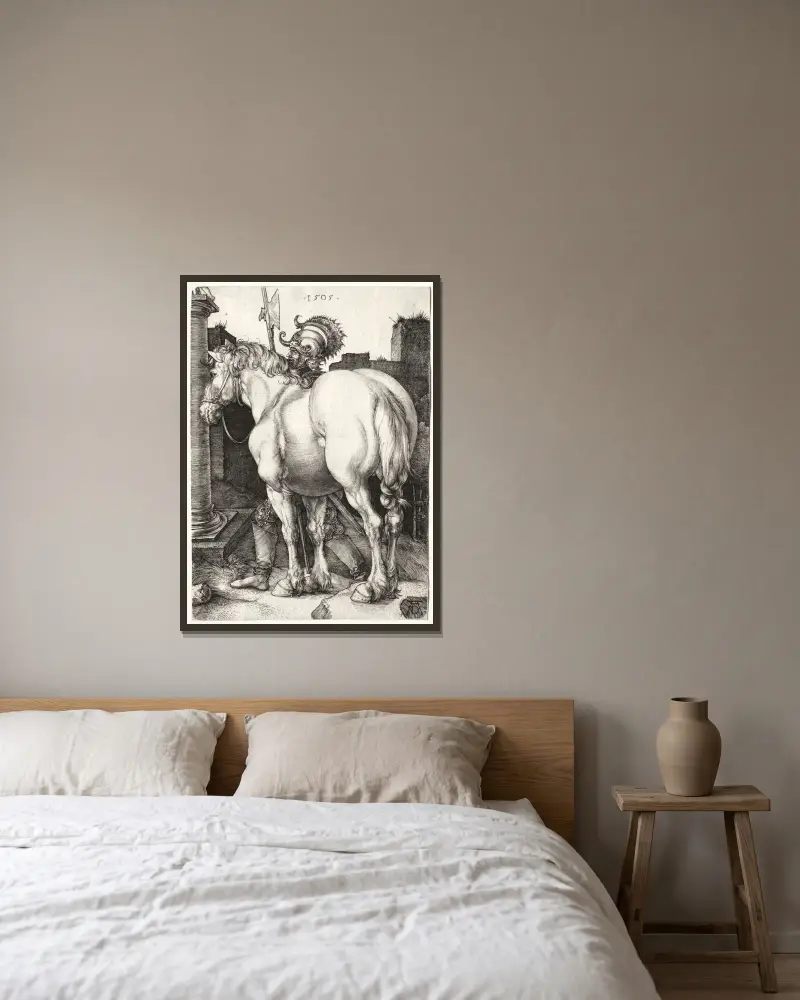 Wielki koń, Albrecht Dürer w ramie na ścianie