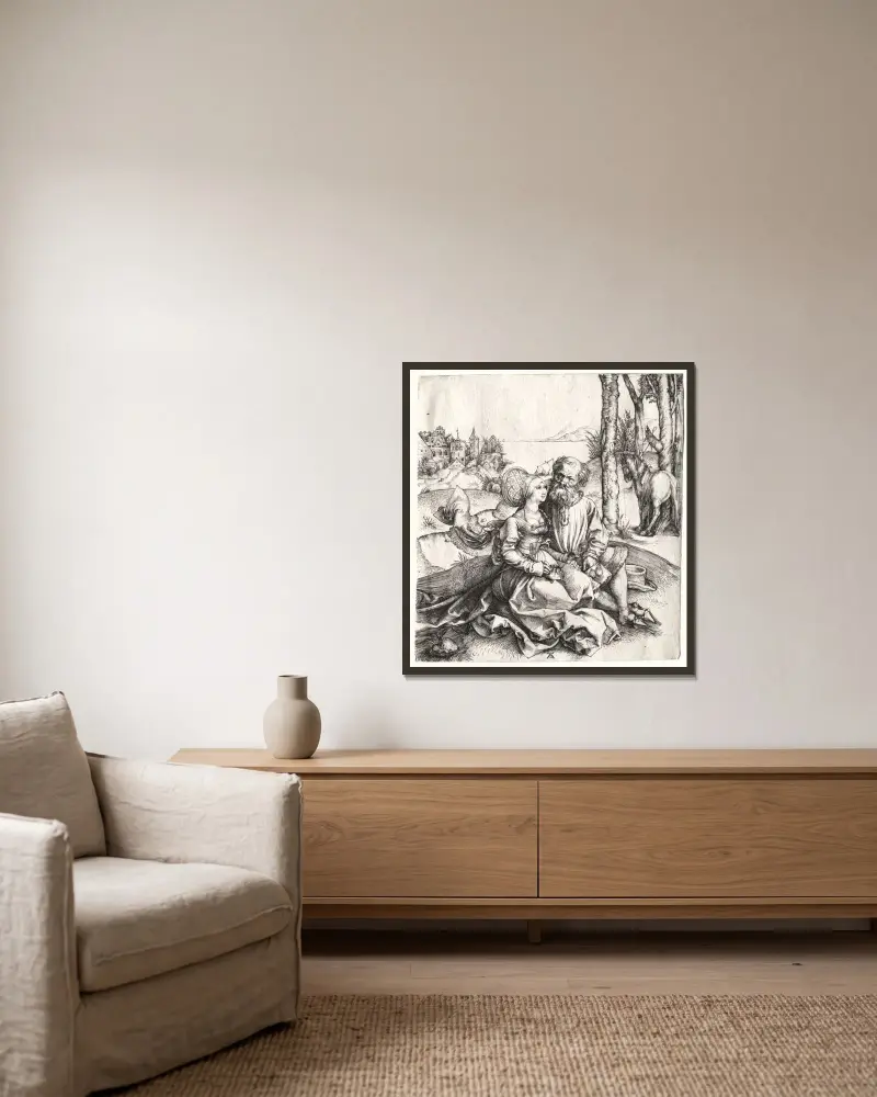 Det omaka paret av Albrecht Dürer inramad på en vägg