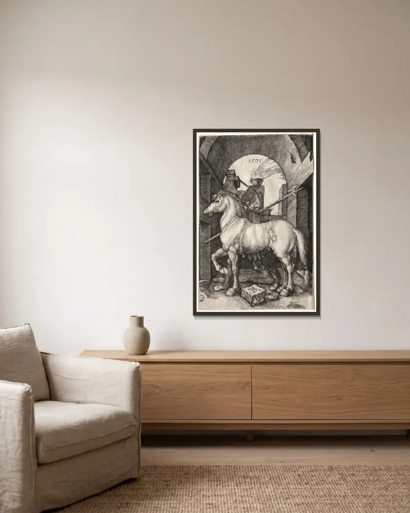 Koníček, Albrecht Dürer v rámu na stěně