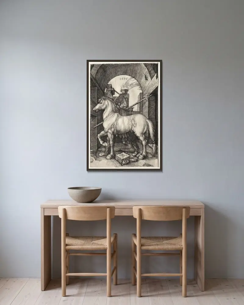 Koníček, Albrecht Dürer v rámu na stěně