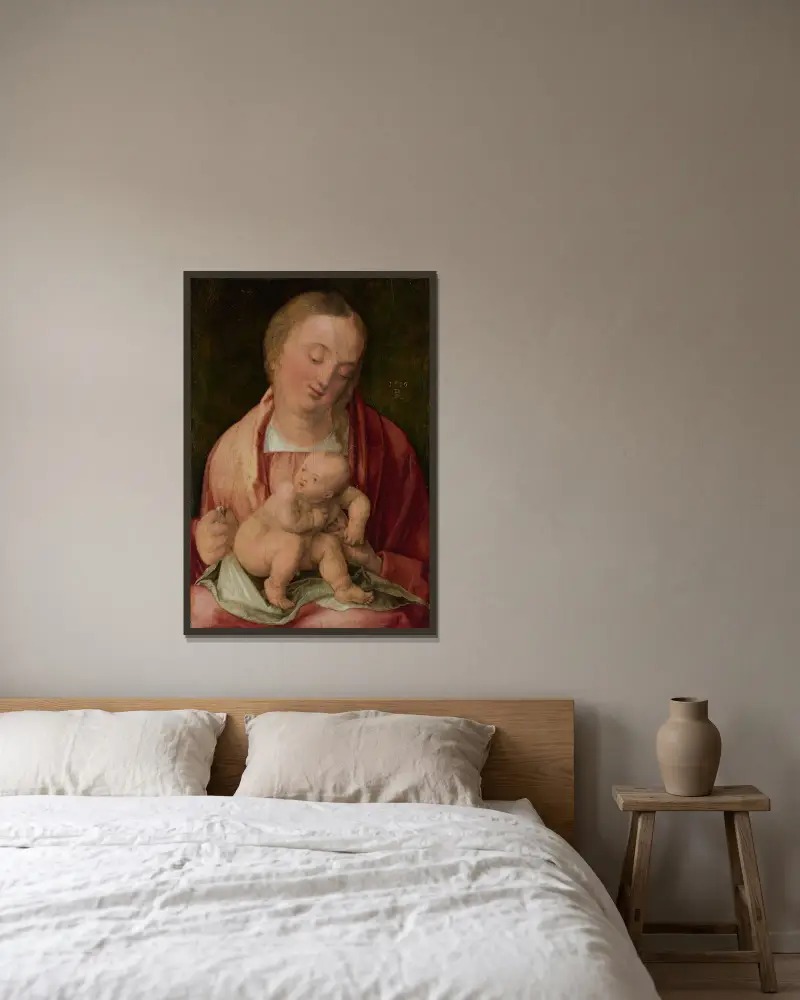 Madonna z Dzieciątkiem, Albrecht Dürer w ramie na ścianie