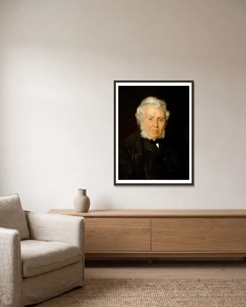 Porträtt av Robert Walter Weir av Julian Alden Weir inramad på en vägg