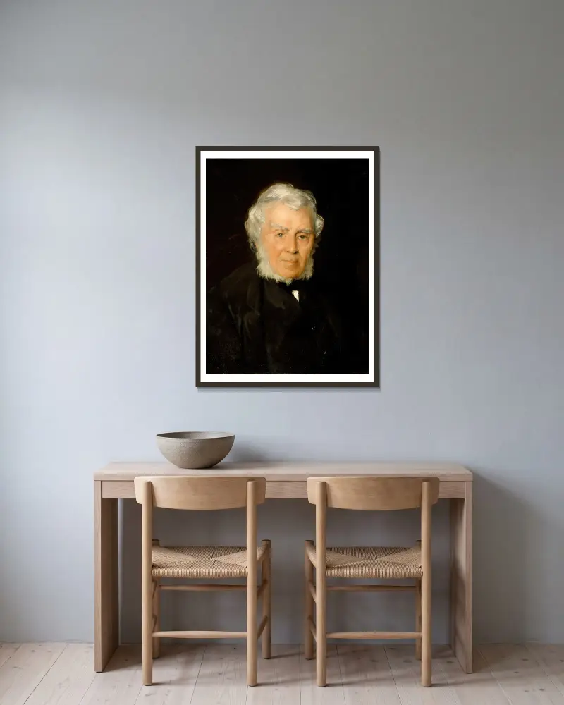 Porträtt av Robert Walter Weir av Julian Alden Weir inramad på en vägg