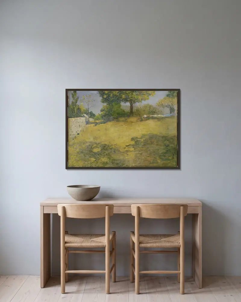 Wysokie pastwisko, Julian Alden Weir w ramie na ścianie