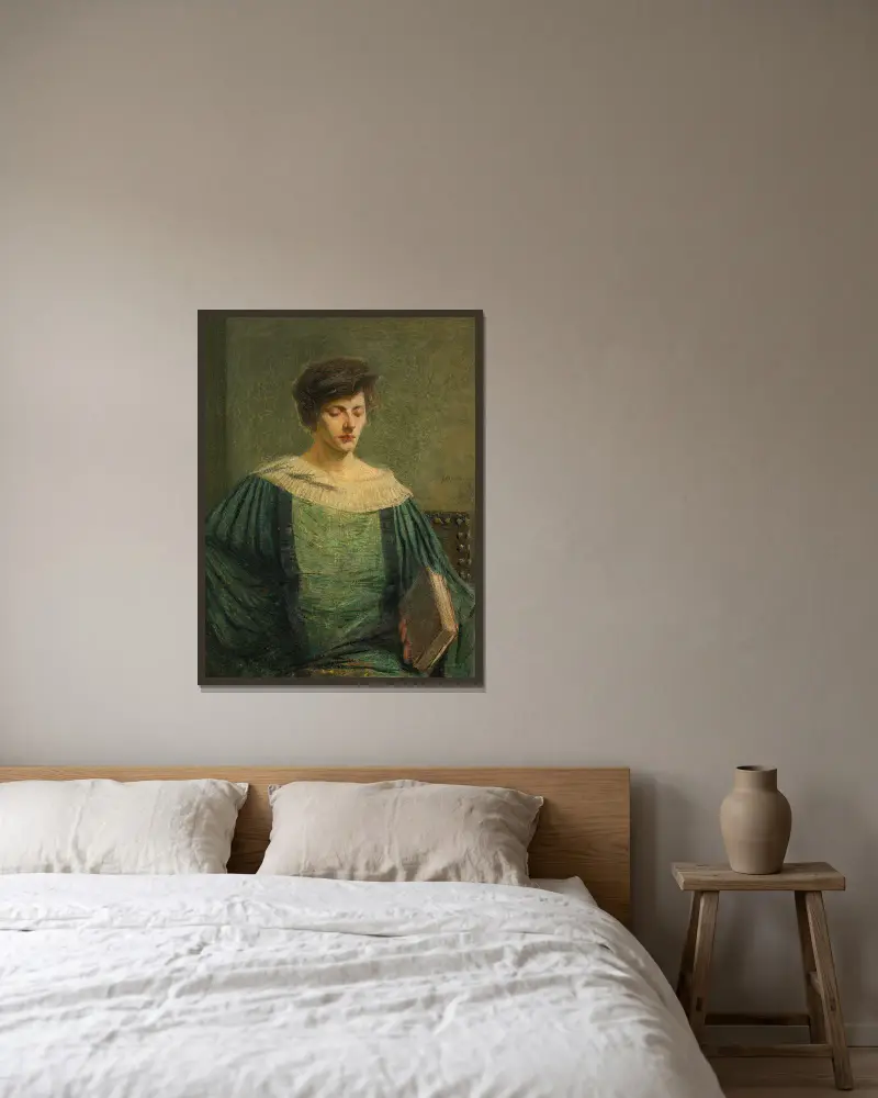 Czytająca kobieta, Julian Alden Weir w ramie na ścianie
