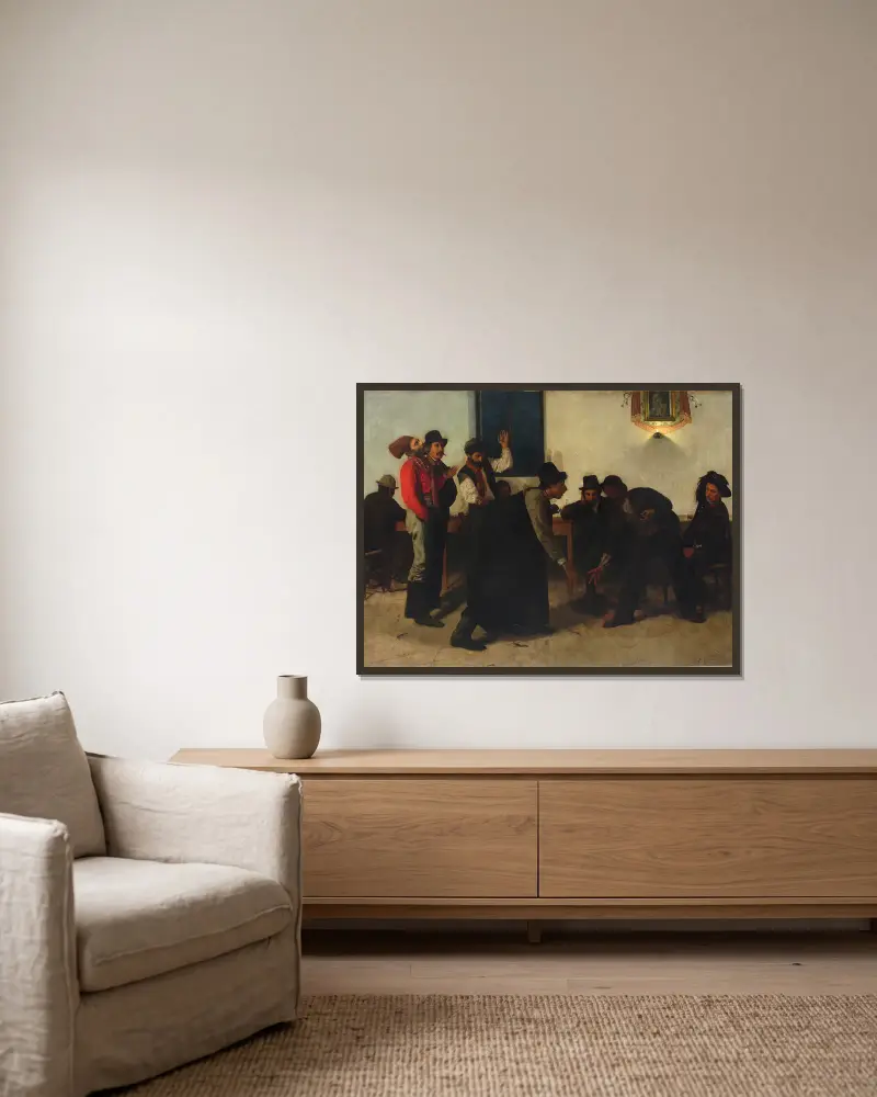 Morraspieler von Aleksander Gierymski gerahmt an einer Wand