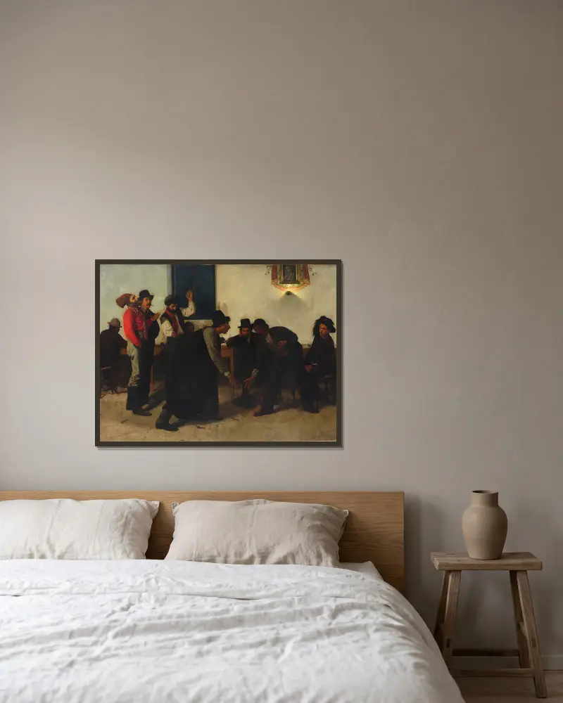 Morraspieler von Aleksander Gierymski gerahmt an einer Wand