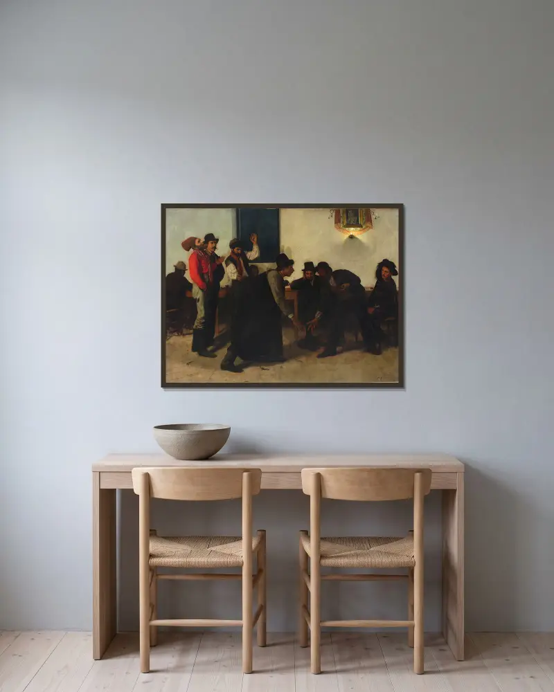 Morraspieler von Aleksander Gierymski gerahmt an einer Wand