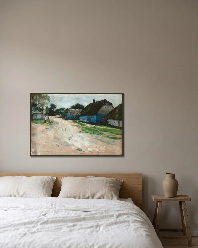 Straße bei Bronowice von Aleksander Gierymski gerahmt an einer Wand