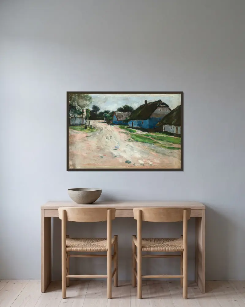 Straße bei Bronowice von Aleksander Gierymski gerahmt an einer Wand