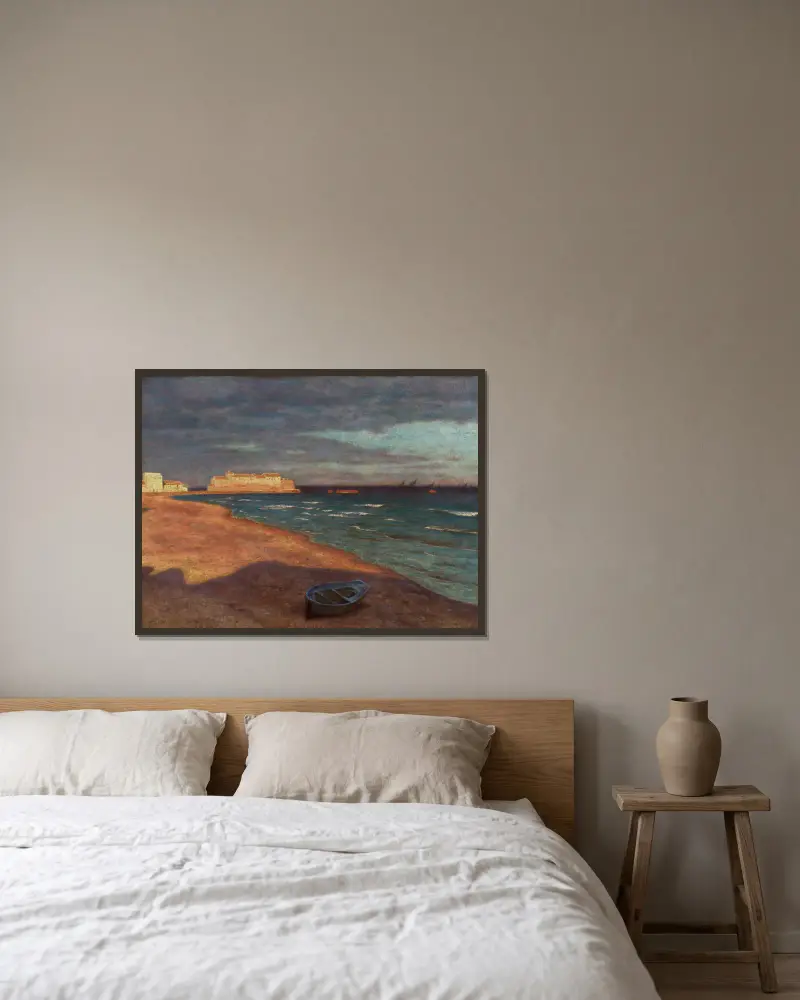 Das Meer von Aleksander Gierymski gerahmt an einer Wand