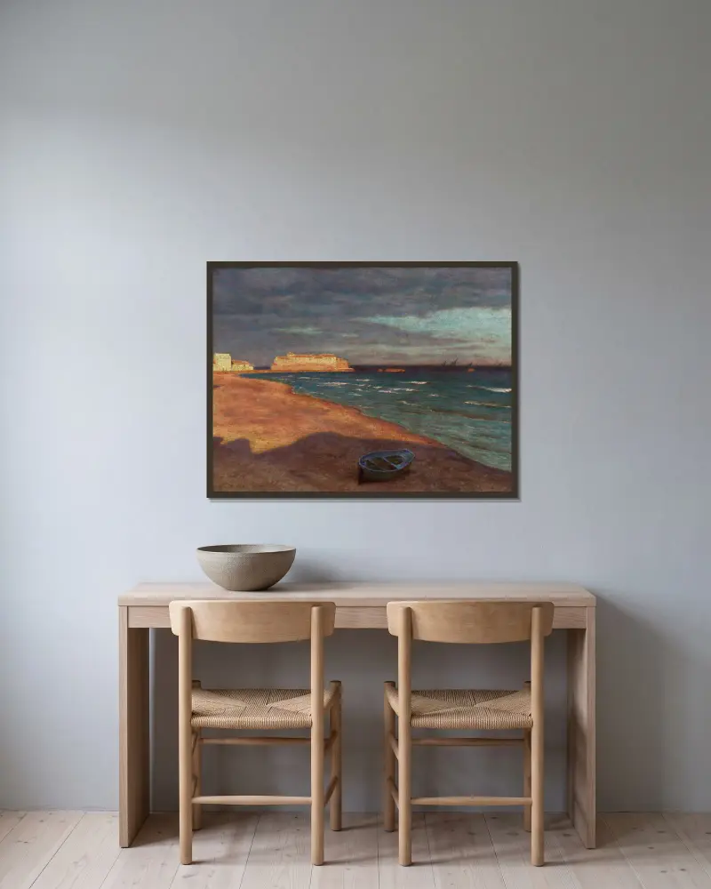 Das Meer von Aleksander Gierymski gerahmt an einer Wand