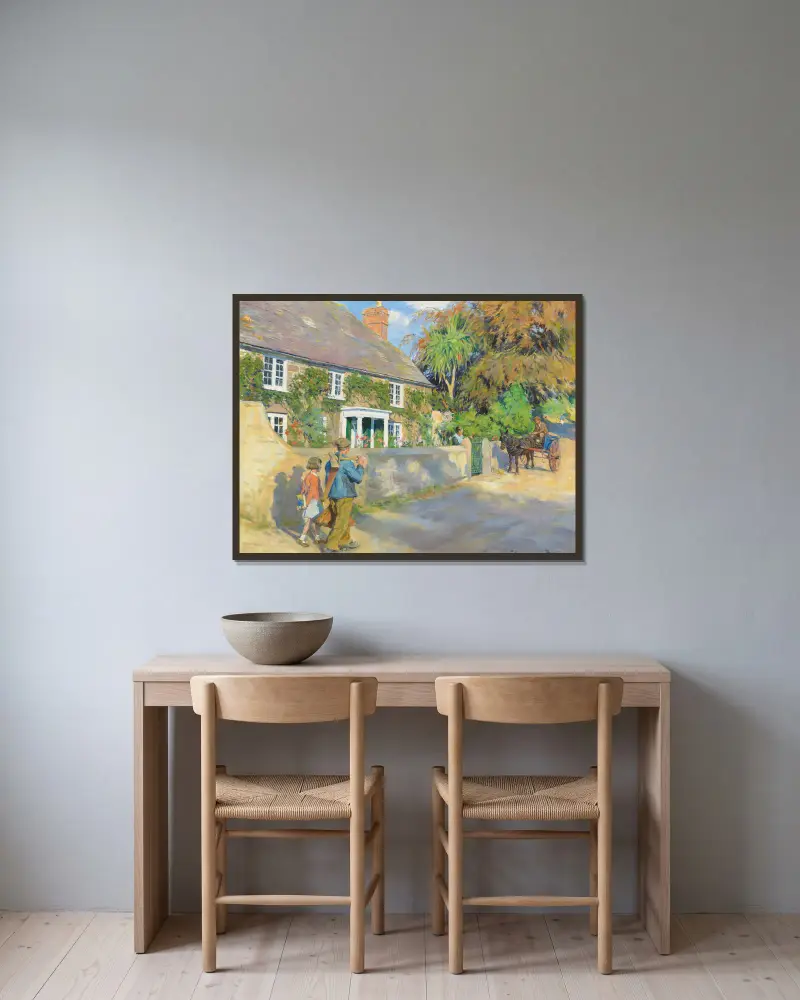 An old Cornish manor av Stanhope Alexander Forbes inramad på en vägg