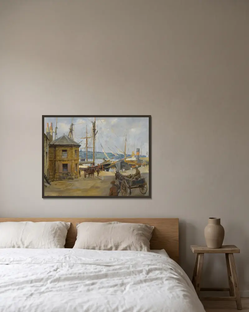 Das alte Wiegehaus in Penzance von Stanhope Alexander Forbes gerahmt an einer Wand