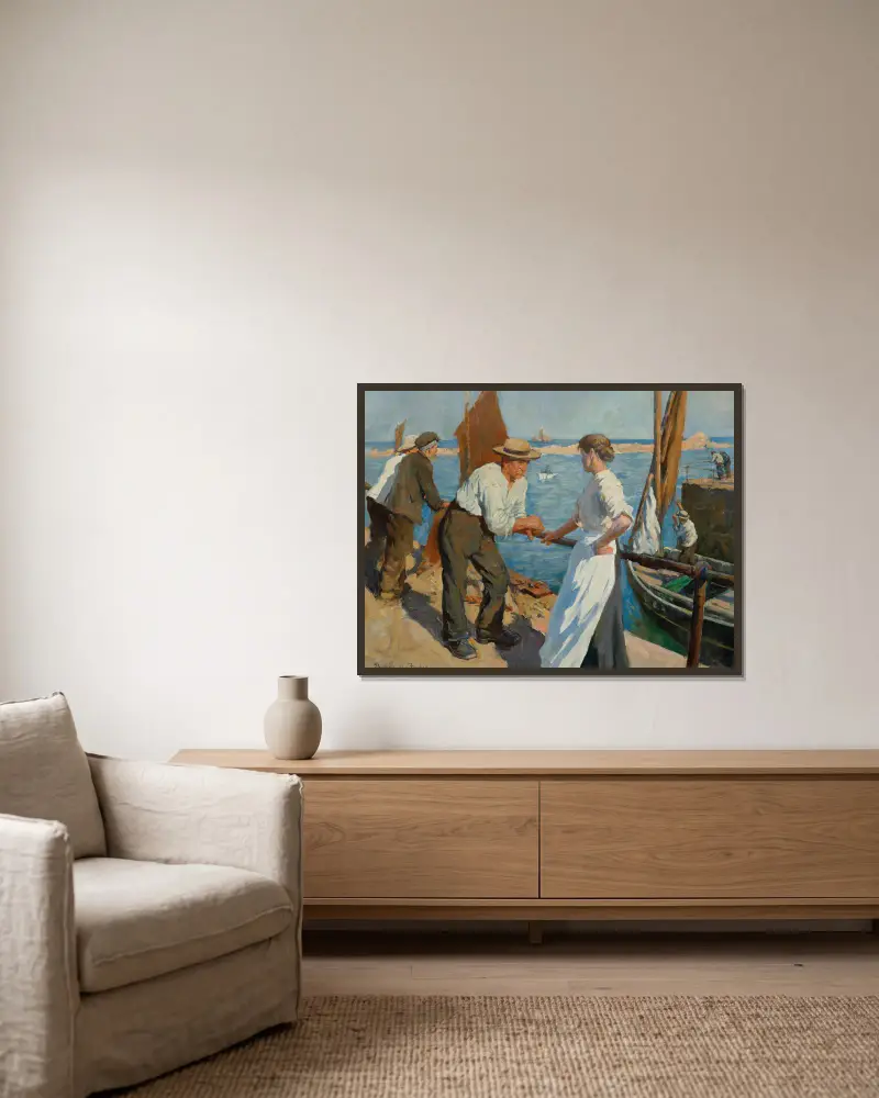 Die Pier Head von Stanhope Alexander Forbes gerahmt an einer Wand