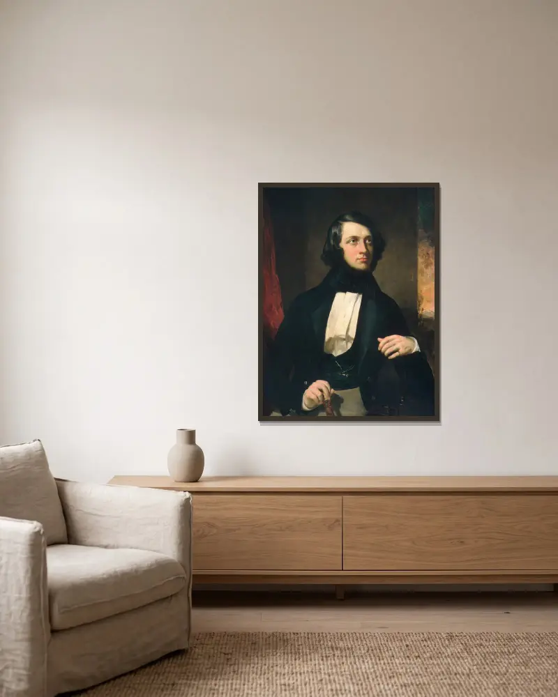 Alexander Van Rensselaer av George Peter Alexander Healy inramad på en vägg