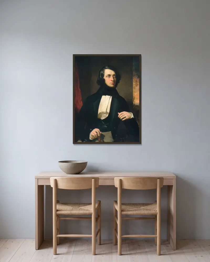 Alexander Van Rensselaer av George Peter Alexander Healy inramad på en vägg