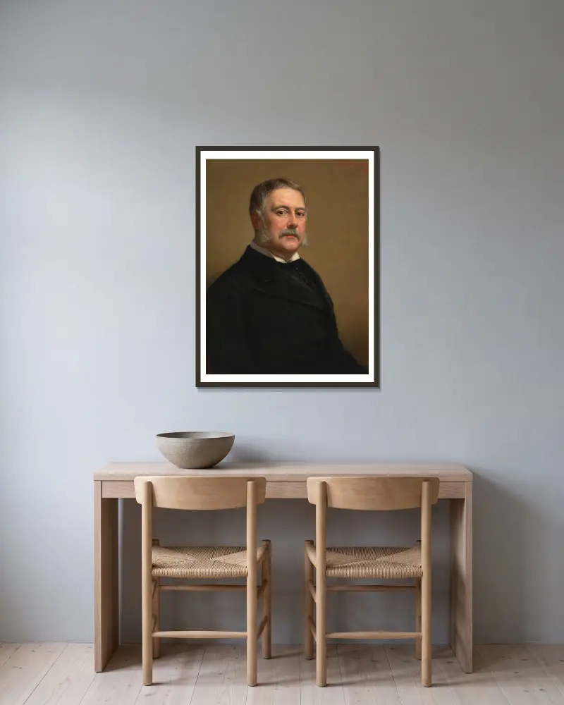 Chester Alan Arthur av George Peter Alexander Healy inramad på en vägg