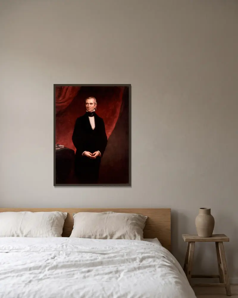 James Knox Polk, 1858 av George Peter Alexander Healy inramad på en vägg