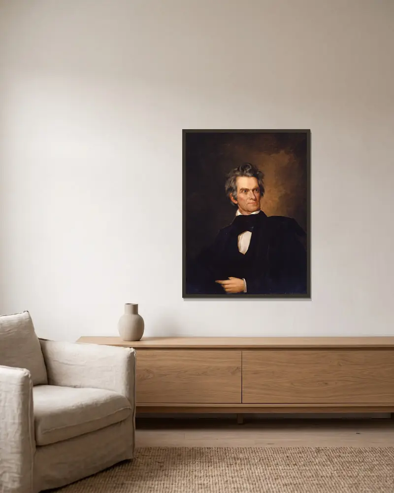 John C. Calhoun av George Peter Alexander Healy inramad på en vägg