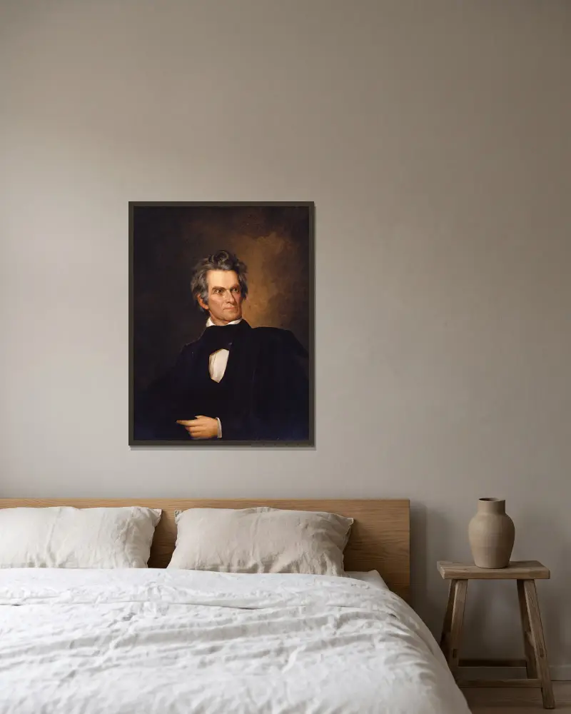 John C. Calhoun av George Peter Alexander Healy inramad på en vägg