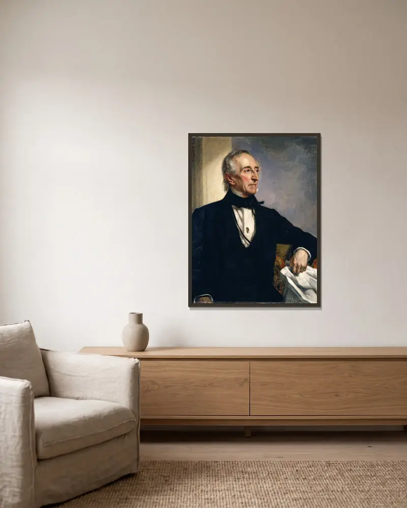 John Tyler, 1859 av George Peter Alexander Healy inramad på en vägg
