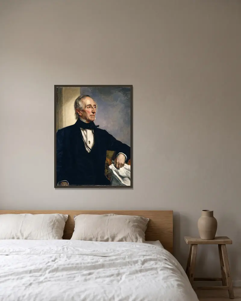 John Tyler, 1859 av George Peter Alexander Healy inramad på en vägg