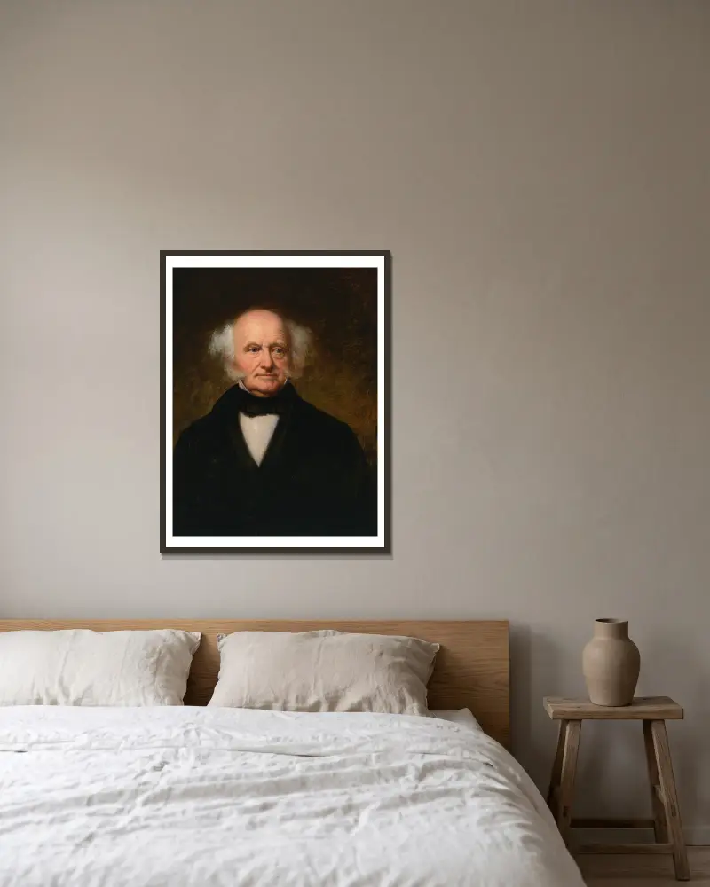 Martin Van Buren av George Peter Alexander Healy inramad på en vägg