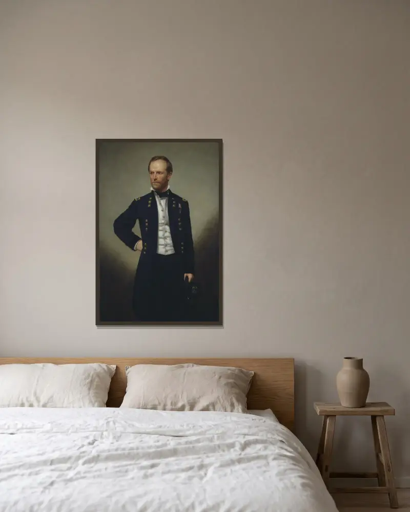 William T. Sherman av George Peter Alexander Healy inramad på en vägg