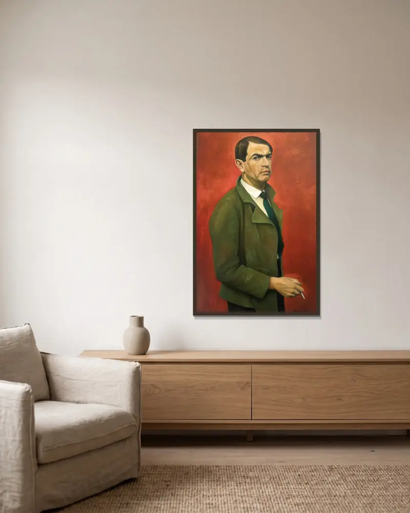 Autoportret, 1929, Alexander Kanoldt w ramie na ścianie