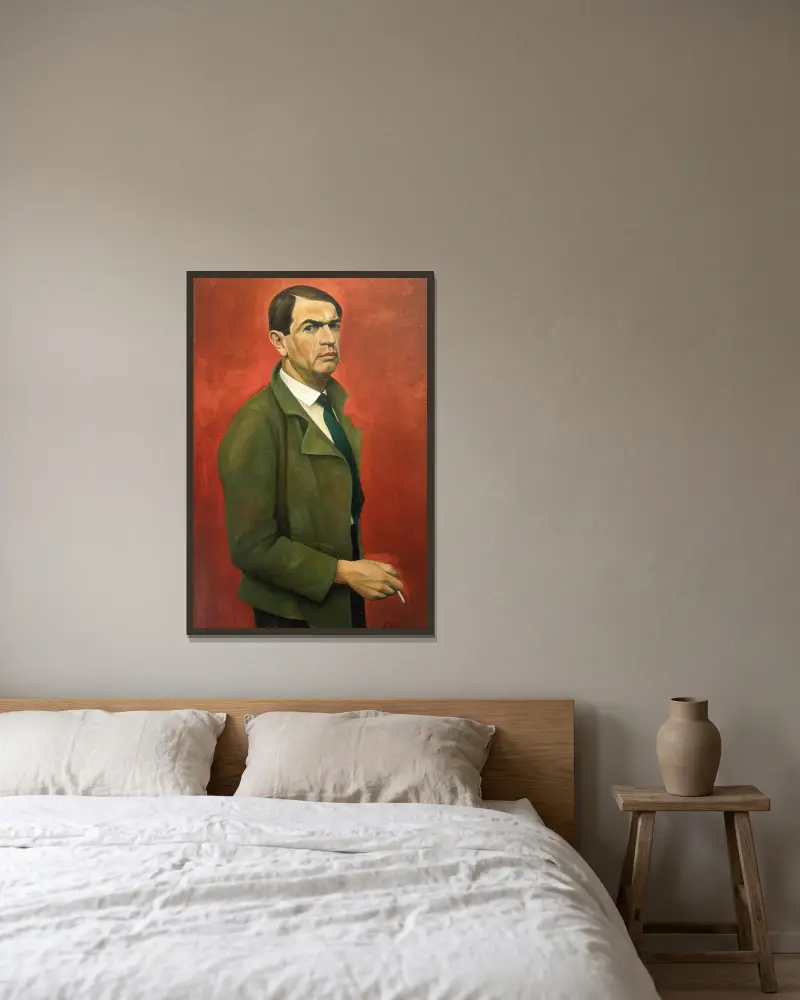 Autoportret, 1929, Alexander Kanoldt w ramie na ścianie