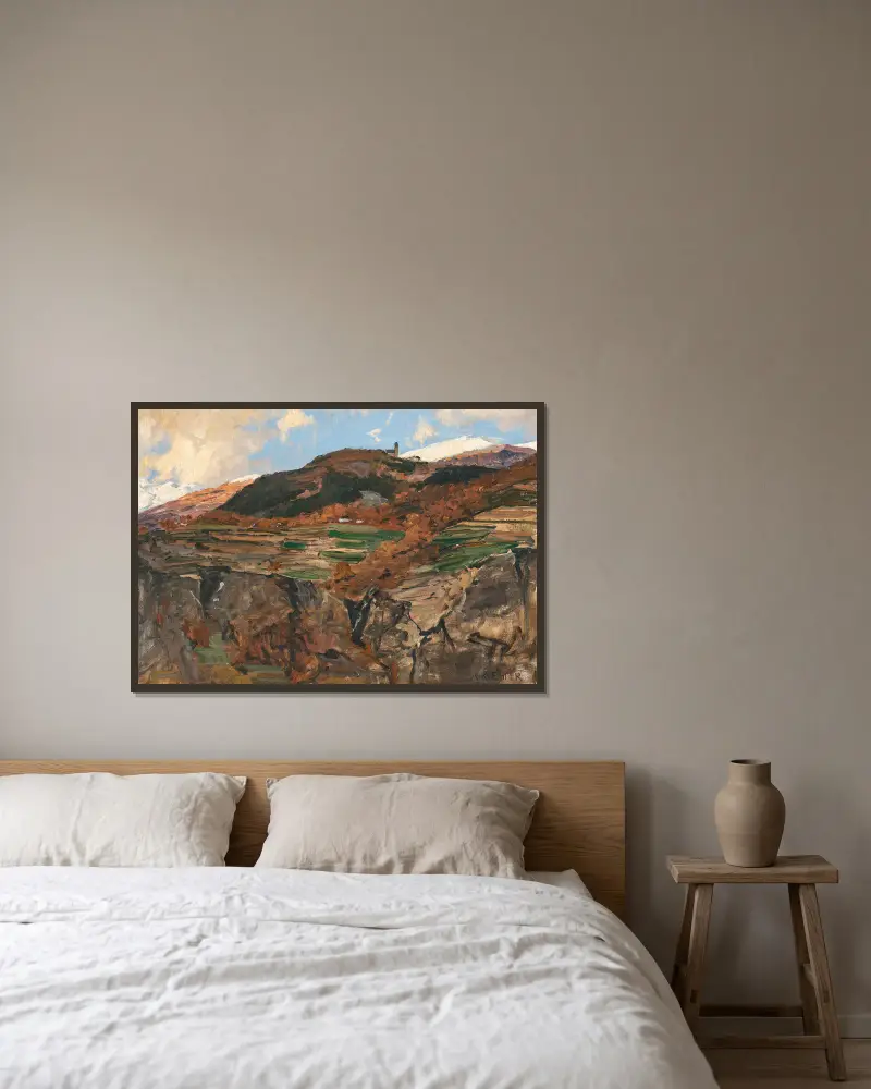 Föhnwinde im Eisacktal von Alexander Koester gerahmt an einer Wand