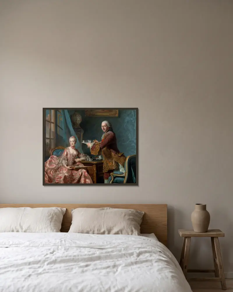 Double Portrait von Alexander Roslin gerahmt an einer Wand