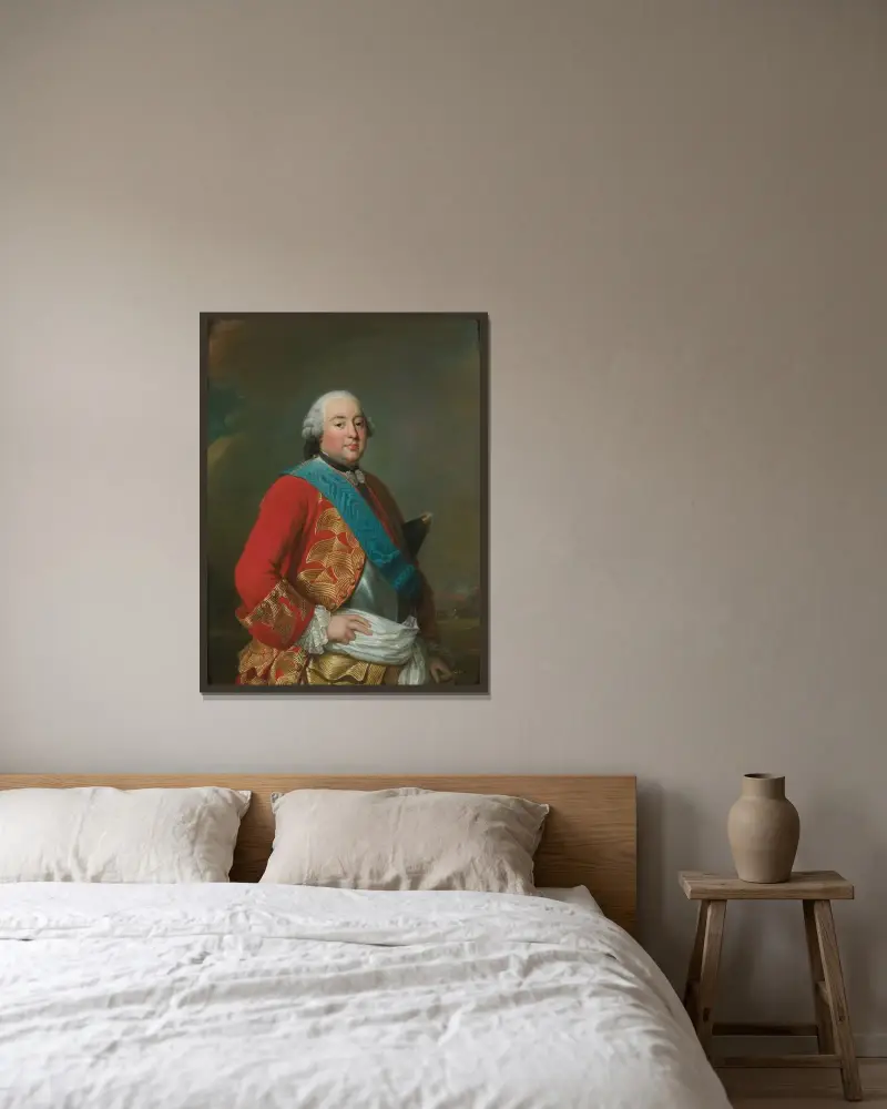 Der Herzog von Chartres, später Herzog von Orléans von Alexander Roslin gerahmt an einer Wand