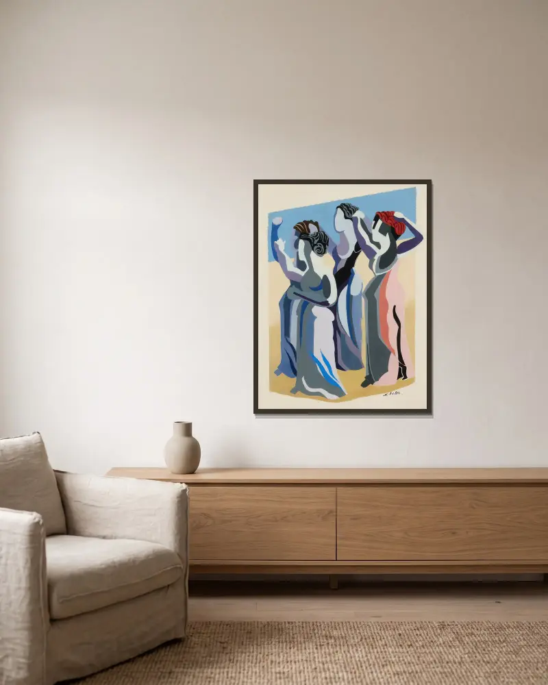 Operette von Alexandra Exter gerahmt an einer Wand