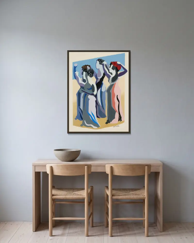 Operette von Alexandra Exter gerahmt an einer Wand