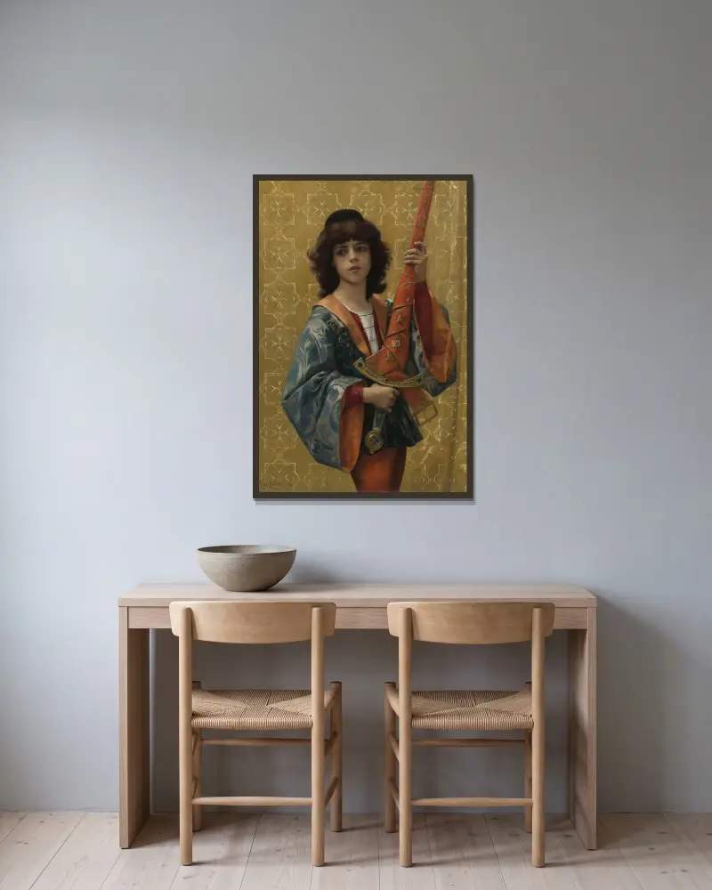 A Page av Alexandre Cabanel inramad på en vägg