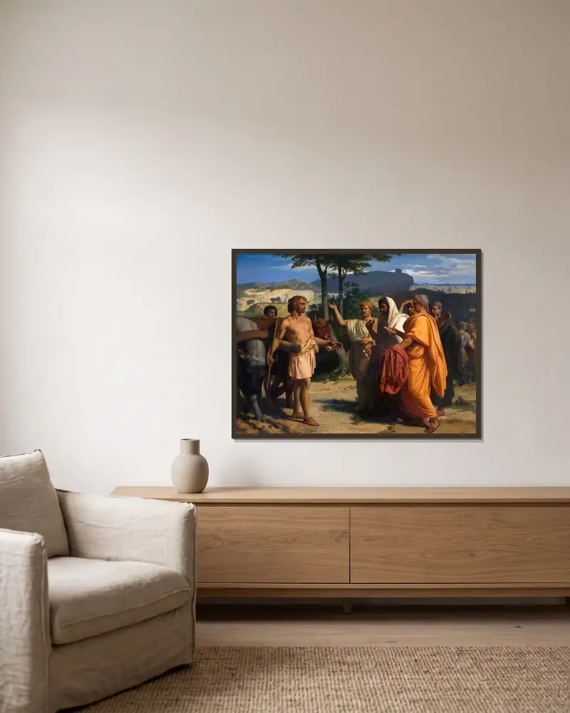 Cincinnatus tar emot Roms sändebud av Alexandre Cabanel inramad på en vägg