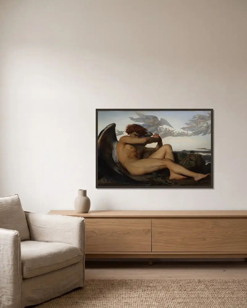 Padlý anděl, Alexandre Cabanel v rámu na stěně