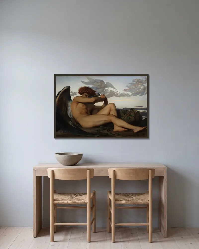 Padlý anděl, Alexandre Cabanel v rámu na stěně