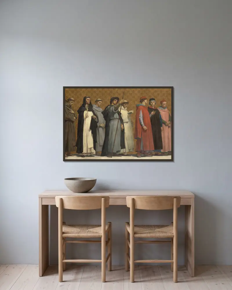 La Vie de Saint Louis – nr 2 av Alexandre Cabanel inramad på en vägg