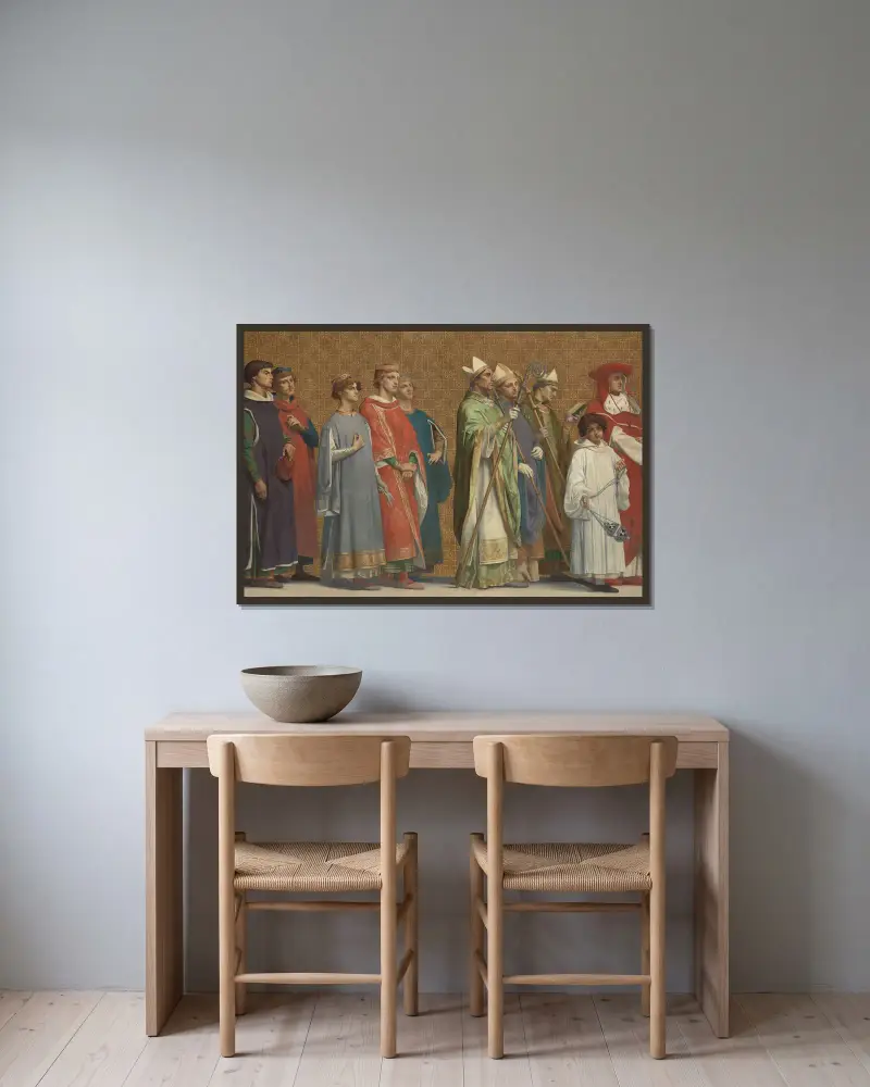La Vie de Saint Louis – nr 1 av Alexandre Cabanel inramad på en vägg