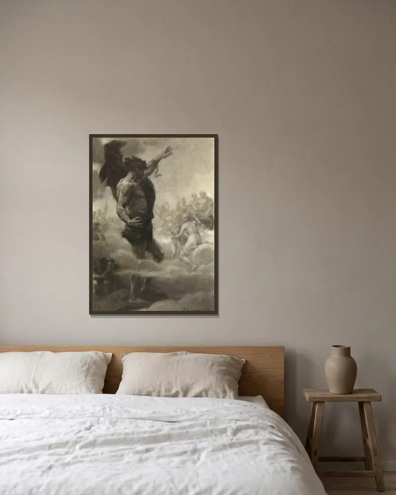 Le Titan av Alexandre Cabanel inramad på en vägg