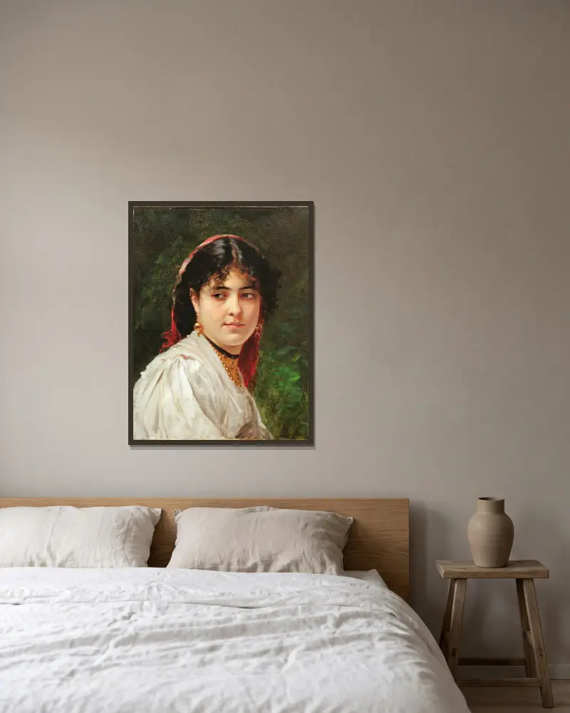 Portret młodej Włoszki, Alexandre Cabanel w ramie na ścianie